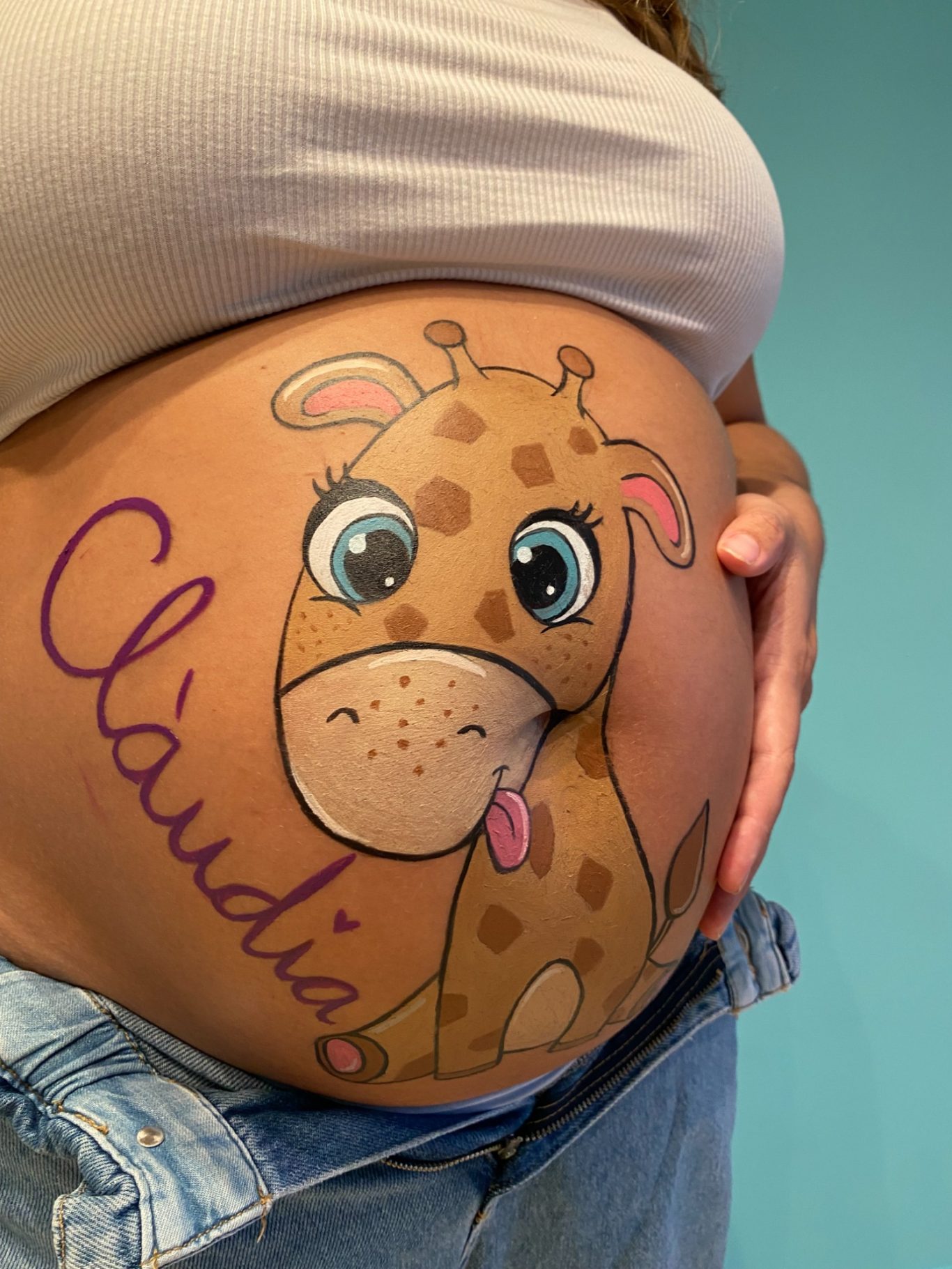 Belly painting - Girafa